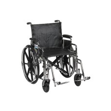 Sentra Extra Heavy Duty Wheelchair, Detachable Desk Arms, Swing away Footrests, 20" Seat