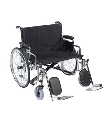 Sentra EC Heavy Duty Extra Wide Wheelchair, Detachable Desk Arms, Elevating Leg Rests, 30" Seat