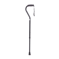 Offset handle adjustable aluminum cane, 29 - 38", silver, 1 each