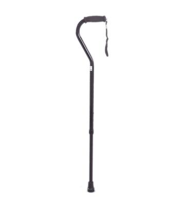 Offset handle adjustable aluminum cane, 29 - 38", black, 6 each