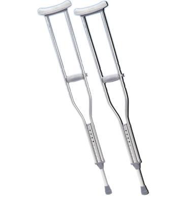 Underarm adjustable aluminum crutch, adult (5' 2" - 5' 10"), 1 pair