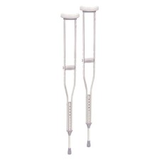 Underarm adjustable aluminum crutch, pediatric (4' 0" -  4' 6"), 1 pair