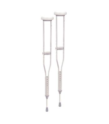Underarm adjustable aluminum crutch, pediatric (4' 0" -  4' 6"), 1 pair