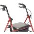 Drive, Rollator Rolling Walker with 6" Wheels, Red