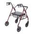 Drive, Heavy Duty Bariatric Rollator Rolling Walker with Large Padded Seat, Red