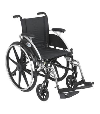 Drive, Viper Wheelchair with Flip Back Removable Arms, Desk Arms, Swing away Footrests, 12" Seat