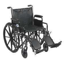 Drive, Silver Sport 2 Wheelchair, Detachable Desk Arms, Elevating Leg Rests, 20" Seat