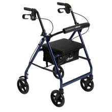 Drive, Aluminum Rollator Rolling Walker with Fold Up and Removable Back Support and Padded Seat, Blue