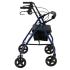 Drive, Aluminum Rollator Rolling Walker with Fold Up and Removable Back Support and Padded Seat, Blue