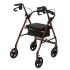 Drive, Aluminum Rollator Rolling Walker with Fold Up and Removable Back Support and Padded Seat, Red