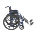 Drive, Blue Streak Wheelchair with Flip Back Desk Arms, Elevating Leg Rests, 18" Seat