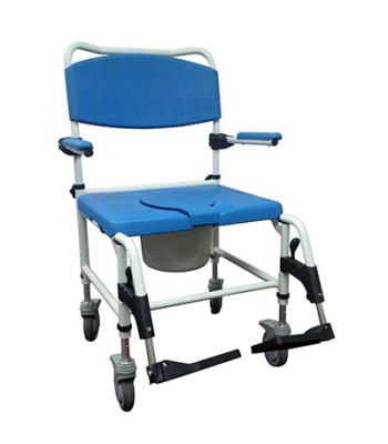 Drive, Aluminum Bariatric Rehab Shower Commode Chair with Two Rear-Locking Casters