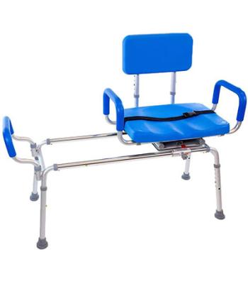 Carousel Sliding Bariatric Transfer Bench with Swivel Seat