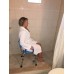 Comfortable Shower Chair, Padded Backrest and Armrests, Blue