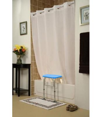 BenchMate Split Shower Curtain, White