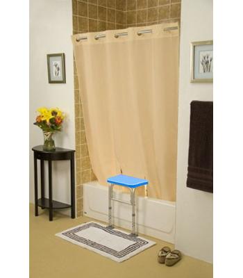 BenchMate Split Shower Curtain, Beige