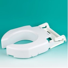 Secure Bolt Hinged Elevated Toilet Seat, Elongated