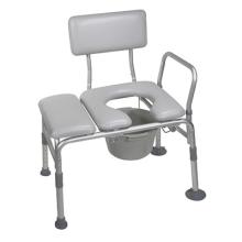 Drive, Padded Seat Transfer Bench with Commode Opening
