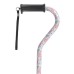 Drive, Adjustable Height Offset Handle Cane with Gel Hand Grip, Floral