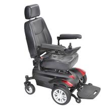 Drive, Titan Transportable Front Wheel Power Wheelchair, Full Back Captain's Seat, 20" x 20"