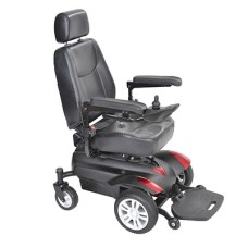 Drive, Titan Transportable Front Wheel Power Wheelchair, Full Back Captain's Seat, 20" x 20"