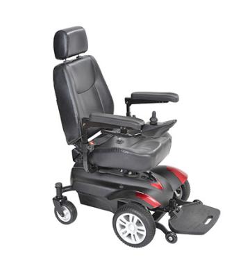 Drive, Titan Transportable Front Wheel Power Wheelchair, Full Back Captain's Seat, 20" x 18"
