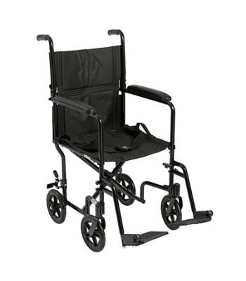 Drive, Lightweight Transport Wheelchair, 17" Seat, Black