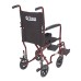 Drive, Lightweight Transport Wheelchair, 17" Seat, Red