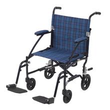 Drive, Fly Lite Ultra Lightweight Transport Wheelchair, Blue