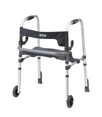 Drive, Clever Lite LS Walker Rollator with Seat and Push Down Brakes