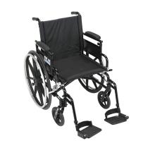 Drive, Viper Plus GT Wheelchair with Flip Back Removable Adjustable Desk Arms, Swing away Footrests, 18" Seat