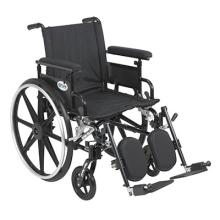 Drive, Viper Plus GT Wheelchair with Flip Back Removable Adjustable Full Arms, Elevating Leg Rests, 18" Seat