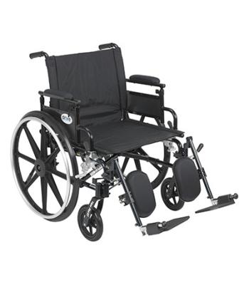 Drive, Viper Plus GT Wheelchair with Flip Back Removable Adjustable Desk Arms, Elevating Leg Rests, 22" Seat