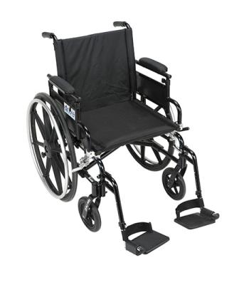 Drive, Viper Plus GT Wheelchair with Flip Back Removable Adjustable Desk Arms, Swing away Footrests, 16" Seat