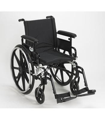 Drive, Viper Plus GT Wheelchair with Flip Back Removable Adjustable Full Arms, Swing away Footrests, 16" Seat