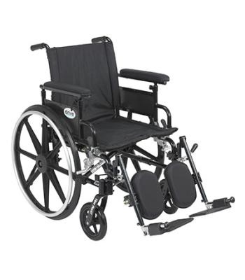 Drive, Viper Plus GT Wheelchair with Flip Back Removable Adjustable Full Arms, Elevating Leg Rests, 20" Seat