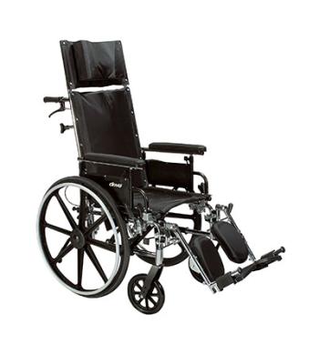Drive, Viper Plus GT Full Reclining Wheelchair, Detachable Full Arms, 16" Seat