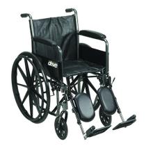 Drive, Silver Sport 2 Wheelchair, Detachable Full Arms, Elevating Leg Rests, 20" Seat