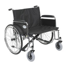 Drive, Sentra EC Heavy Duty Extra Wide Wheelchair, Detachable Full Arms, 28" Seat