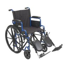 Drive, Blue Streak Wheelchair with Flip Back Desk Arms, Elevating Leg Rests, 16" Seat