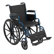 Drive, Blue Streak Wheelchair with Flip Back Desk Arms, Swing Away Footrests, 20" Seat