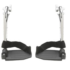 Drive, Chrome Swing Away Footrests with Aluminum Footplates, 1 Pair