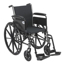 Drive, Cruiser III Light Weight Wheelchair with Flip Back Removable Arms, Full Arms, Swing away Footrests, 20" Seat