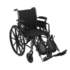 Drive, Cruiser III Light Weight Wheelchair with Flip Back Removable Arms, Adjustable Height Desk Arms, Elevating Leg Rests, 20"