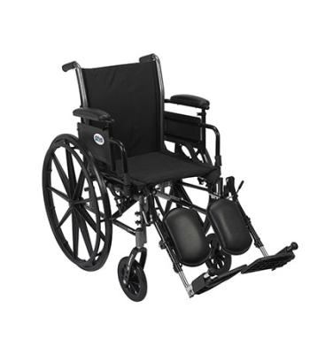 Drive, Cruiser III Light Weight Wheelchair with Flip Back Removable Arms, Adjustable Height Desk Arms, Elevating Leg Rests, 20"