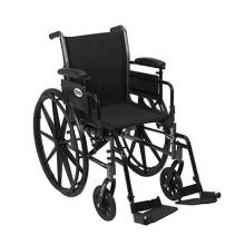 Drive, Cruiser III Light Weight Wheelchair with Flip Back Removable Arms, Adjustable Height Desk Arms, Swing away Footrests, 16"