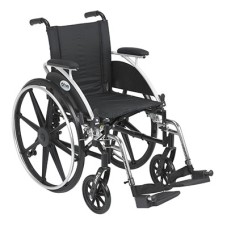Drive, Viper Wheelchair with Flip Back Removable Arms, Desk Arms, Swing away Footrests, 14" Seat