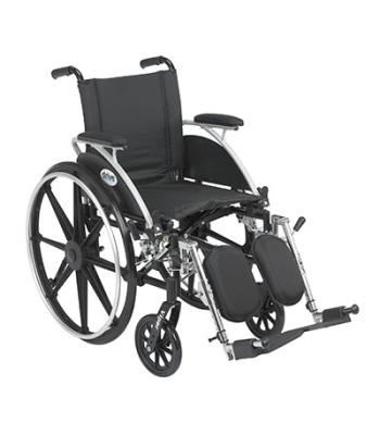 Drive, Viper Wheelchair with Flip Back Removable Arms, Desk Arms, Elevating Leg Rests, 14" Seat