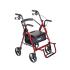 Drive, Duet Dual Function Transport Wheelchair Rollator Rolling Walker, Burgundy
