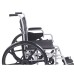 Drive, Poly Fly Light Weight Transport Chair Wheelchair with Swing away Footrests, 18" Seat